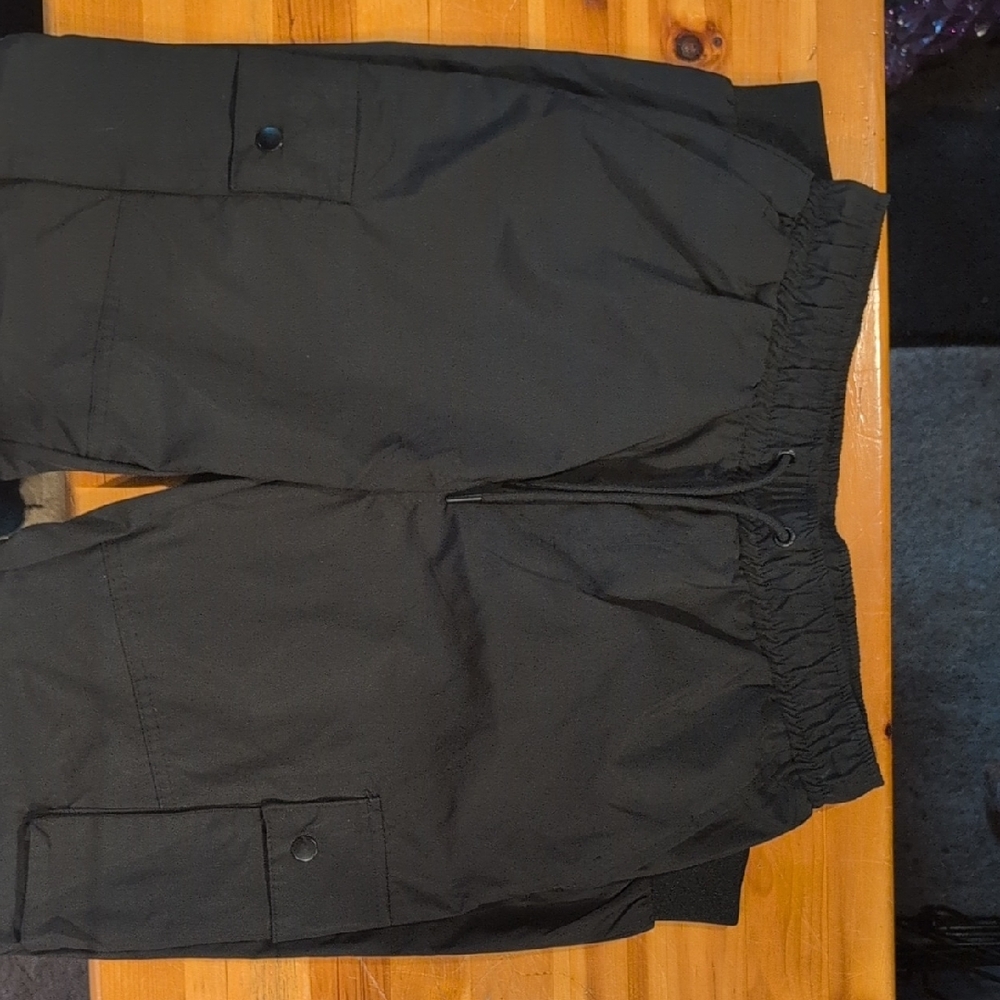 Southpole Black Snow Pants With Cuffs And Pockets And Drawstrings